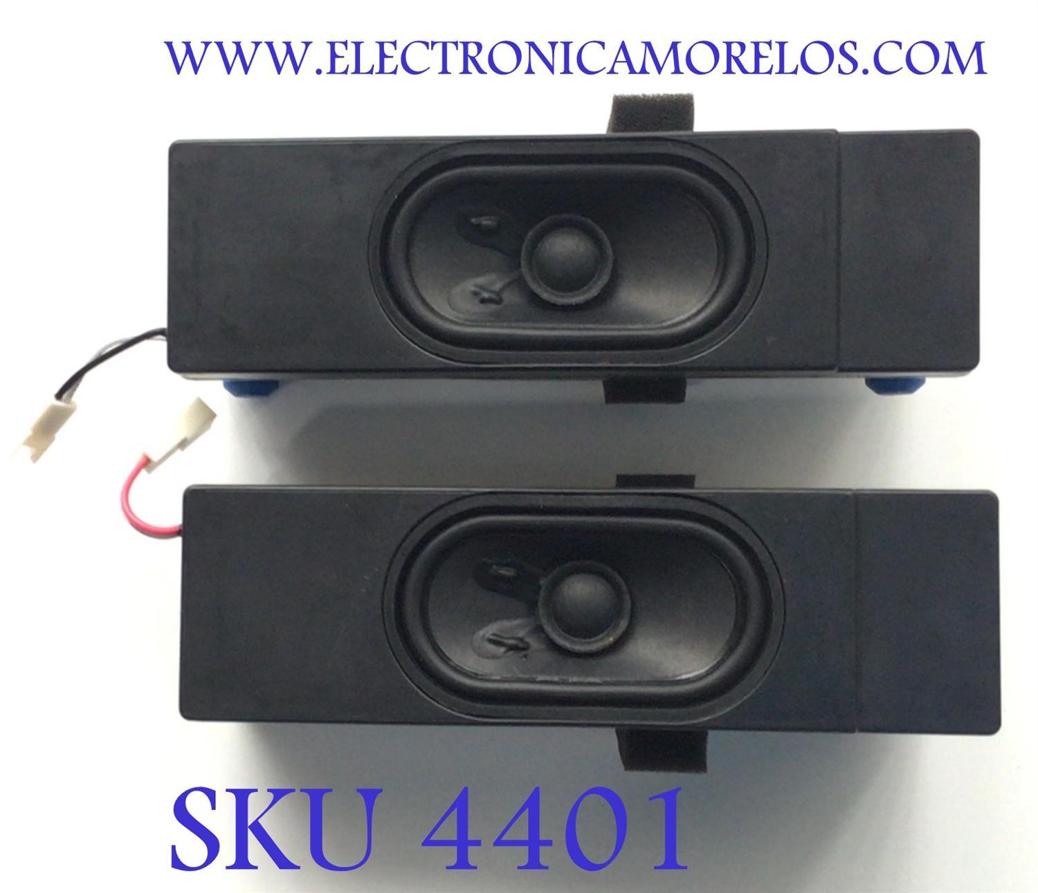 KIT DE BOCINAS ORIGINAL PARA TV HISENSE 2 PIEZAS / NUMERO DE PARTE VIT140-12W6Ω / 220414A / 22C205A2 / 220325A / VIT42140-12W6Ω-02R / VIT42140-12W6Ω-02L / PANEL HD580X1U91-L1\S1\GM\CKD3A\ROH\1 / MODELO 58H6500G / 58R6E3 58A56EUR